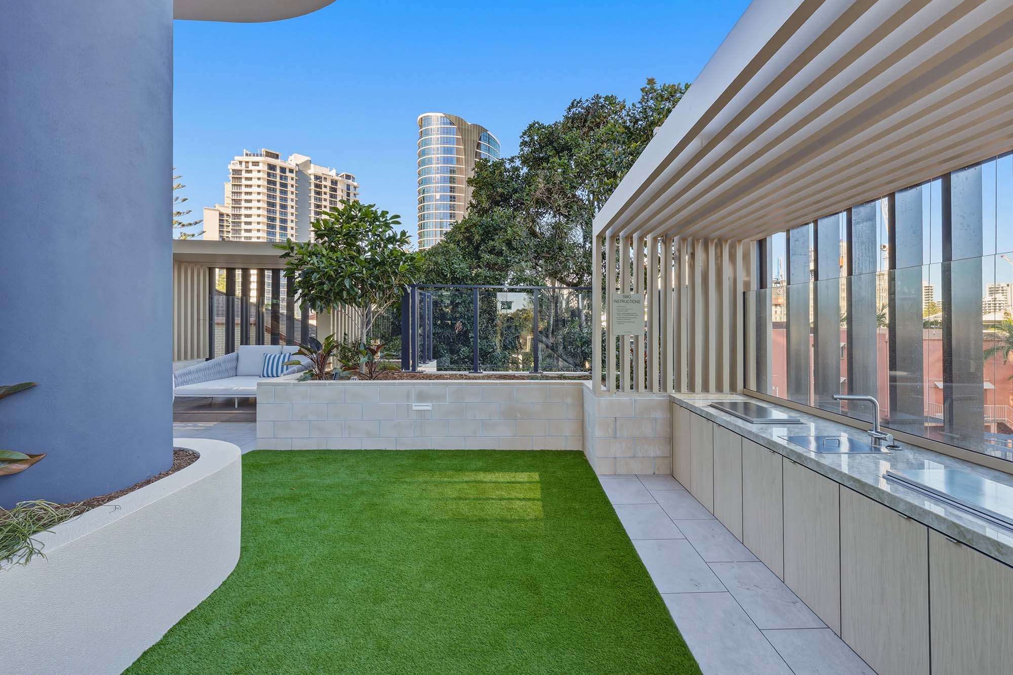AMAYA outdoor barbecue and entertaining area